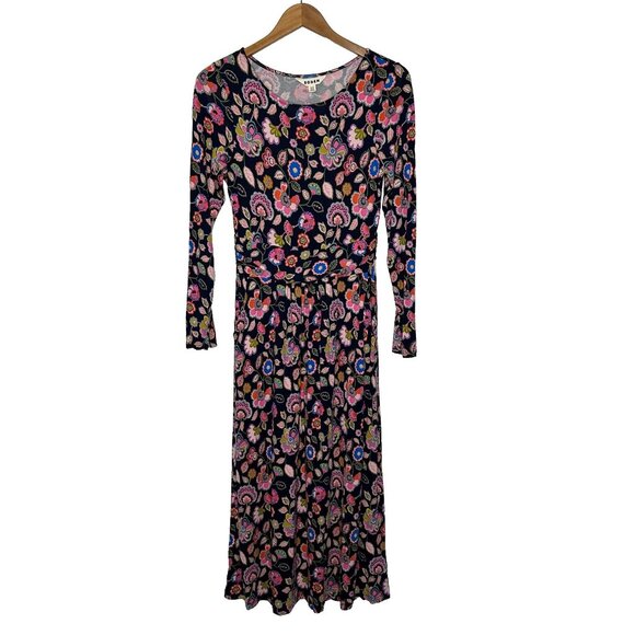 Boden Amelie Midi Dress Size 6 Multi Cascade Bloom Floral - Picture 1 of 11
